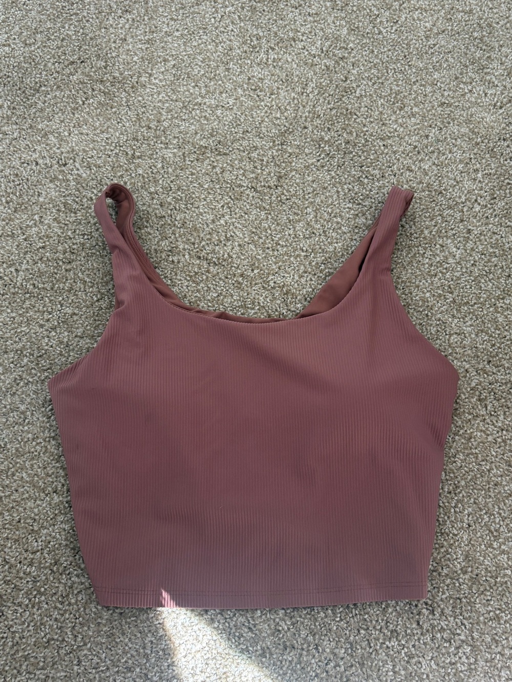 Old Navy Ribbed  athletic Crop Tank Top - Mauve